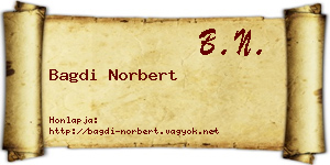 Bagdi Norbert névjegykártya